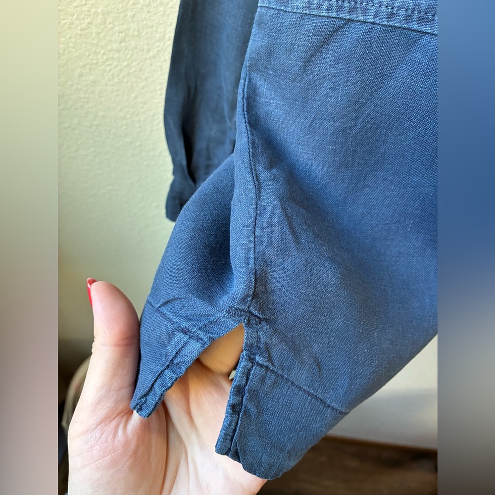 Michael Stars Dark Navy Utility Button-Down Shirt - Picture 15 of 15